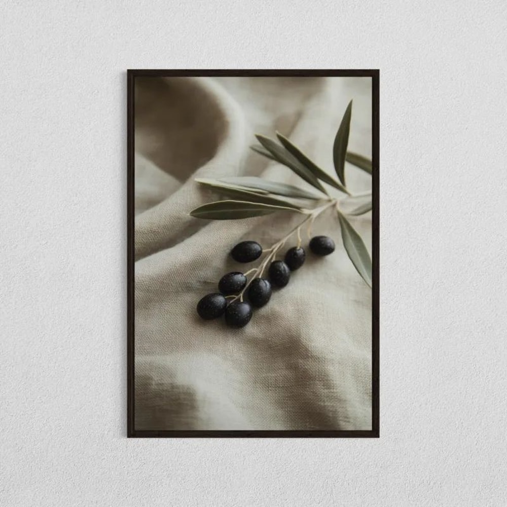 Minimalist Olive Tree Canvas Wall Art Mediterranean Still Life Poster For Natural Home Decor 7