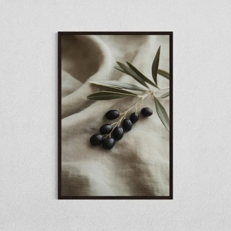 Minimalist Olive Tree Canvas Wall Art Mediterranean Still Life Poster For Natural Home Decor 7