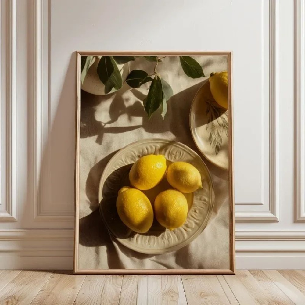 Minimalist Olive Tree Canvas Wall Art Mediterranean Still Life Poster For Natural Home Decor 16