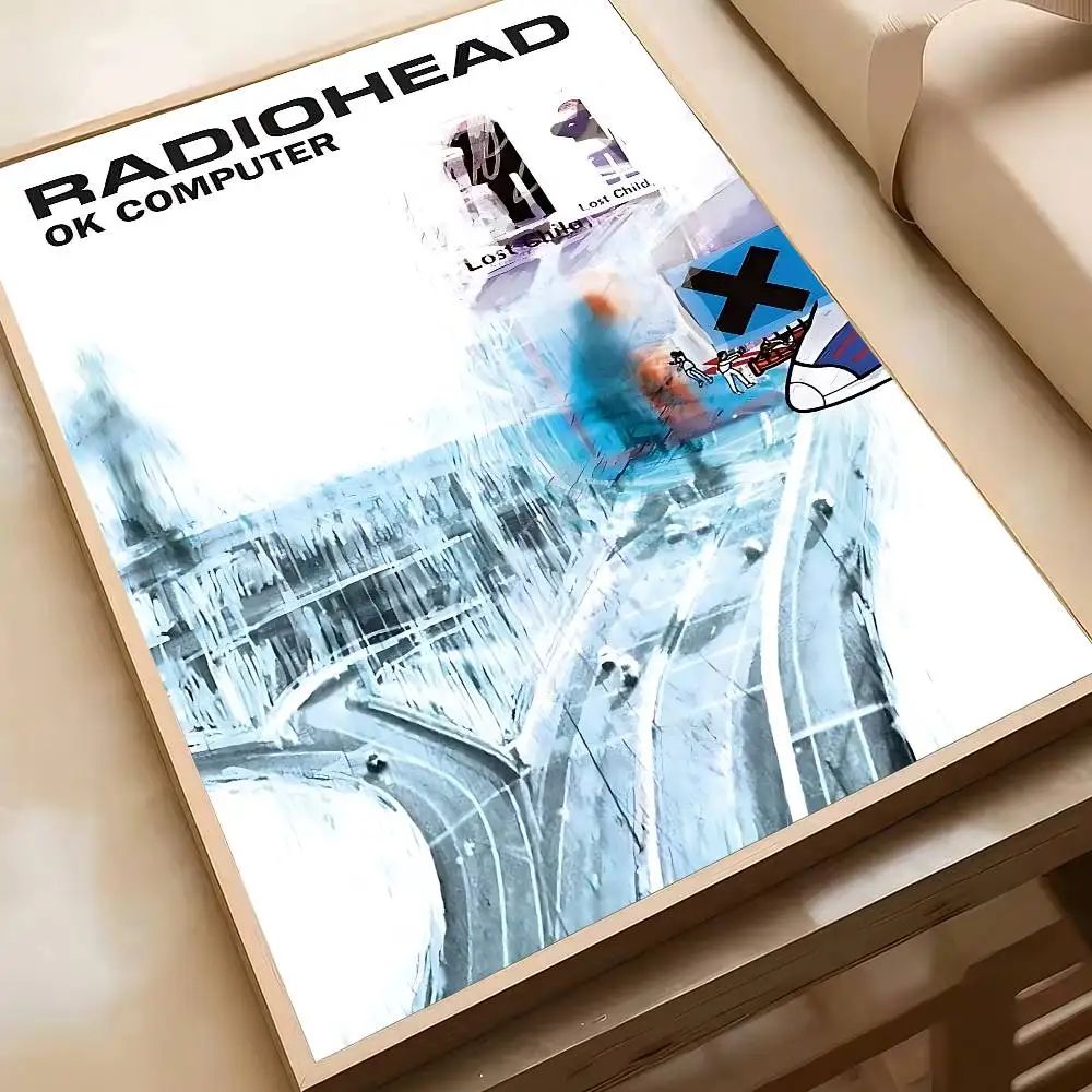 Vintage Radiohead Poster Wall Art Retro Rock Band HD Print For Home Bar Decor 7