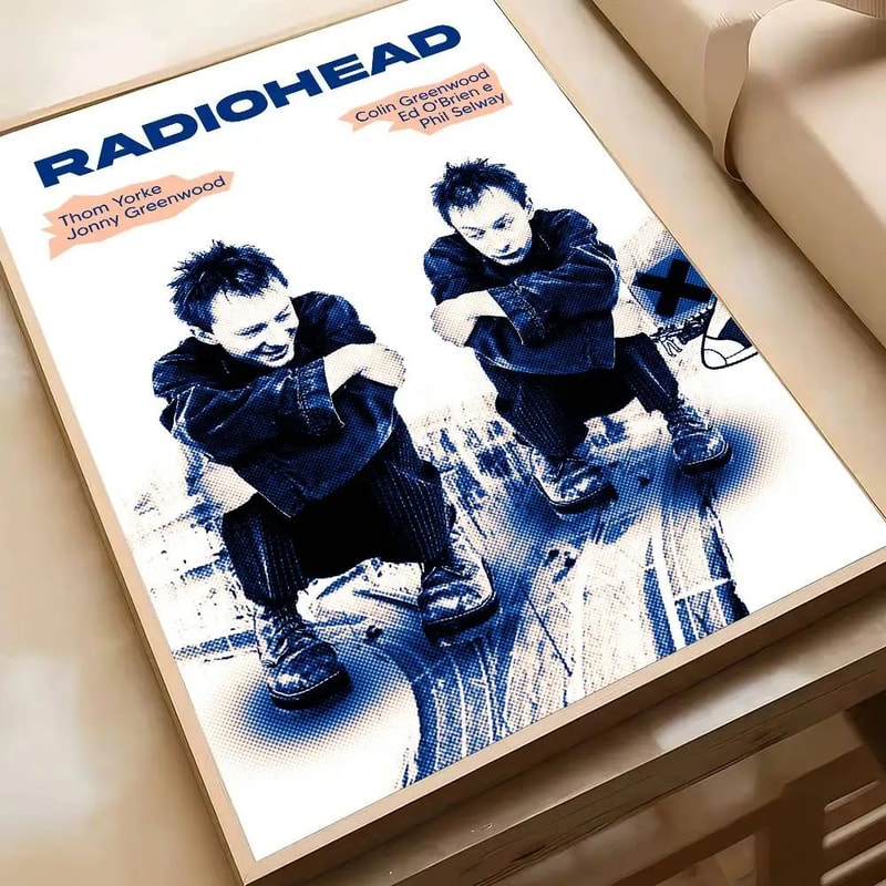 Vintage Radiohead Poster Wall Art Retro Rock Band HD Print For Home Bar Decor 18