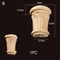 Half Round Roman Wood Column Cap Applique Decorative Carved Furniture Onlay Accent 11