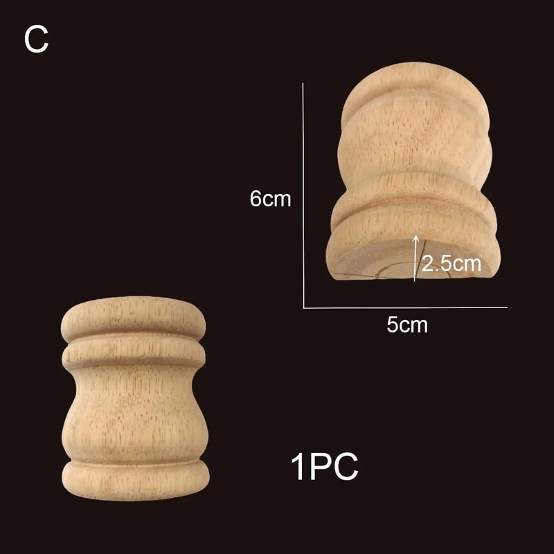 Half Round Roman Wood Column Cap Applique Decorative Carved Furniture Onlay Accent 13