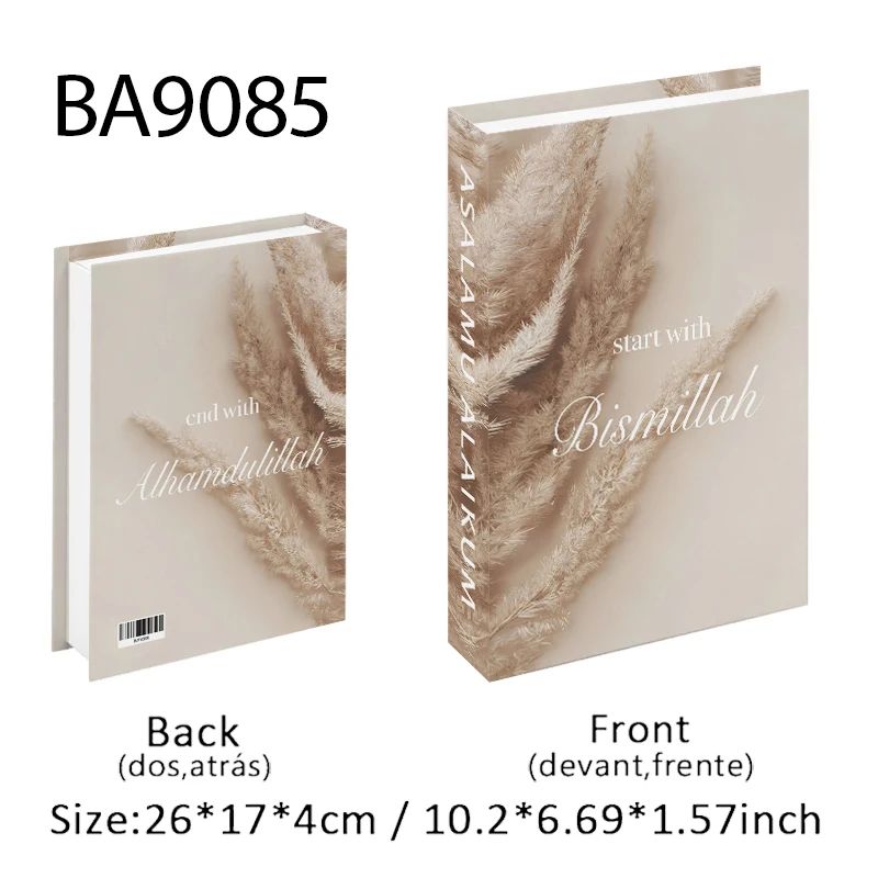 Islamic Kaaba Decorative Book Storage Box Luxury Mosque Faux Book Organizer For Home Decor 17