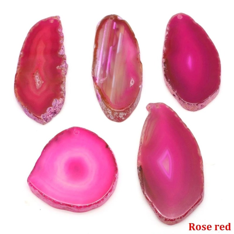 Natural Onyx Agate Geode Slice Pendant Stones Irregular Crystal Slices For Jewelry Healing Home D 8