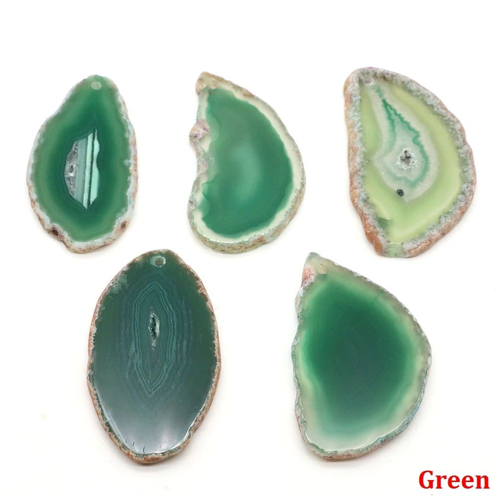 Natural Onyx Agate Geode Slice Pendant Stones Irregular Crystal Slices For Jewelry Healing Home D 12
