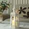 Vintage White Gold Metal Candle Lantern 10in Hanging Decorative Lantern For Indoor Outdoor Event 1
