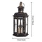 Vintage White Gold Metal Candle Lantern 10in Hanging Decorative Lantern For Indoor Outdoor Event 6