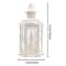 Vintage White Gold Metal Candle Lantern 10in Hanging Decorative Lantern For Indoor Outdoor Event 7