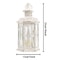 Vintage White Gold Metal Candle Lantern 10in Hanging Decorative Lantern For Indoor Outdoor Event 7