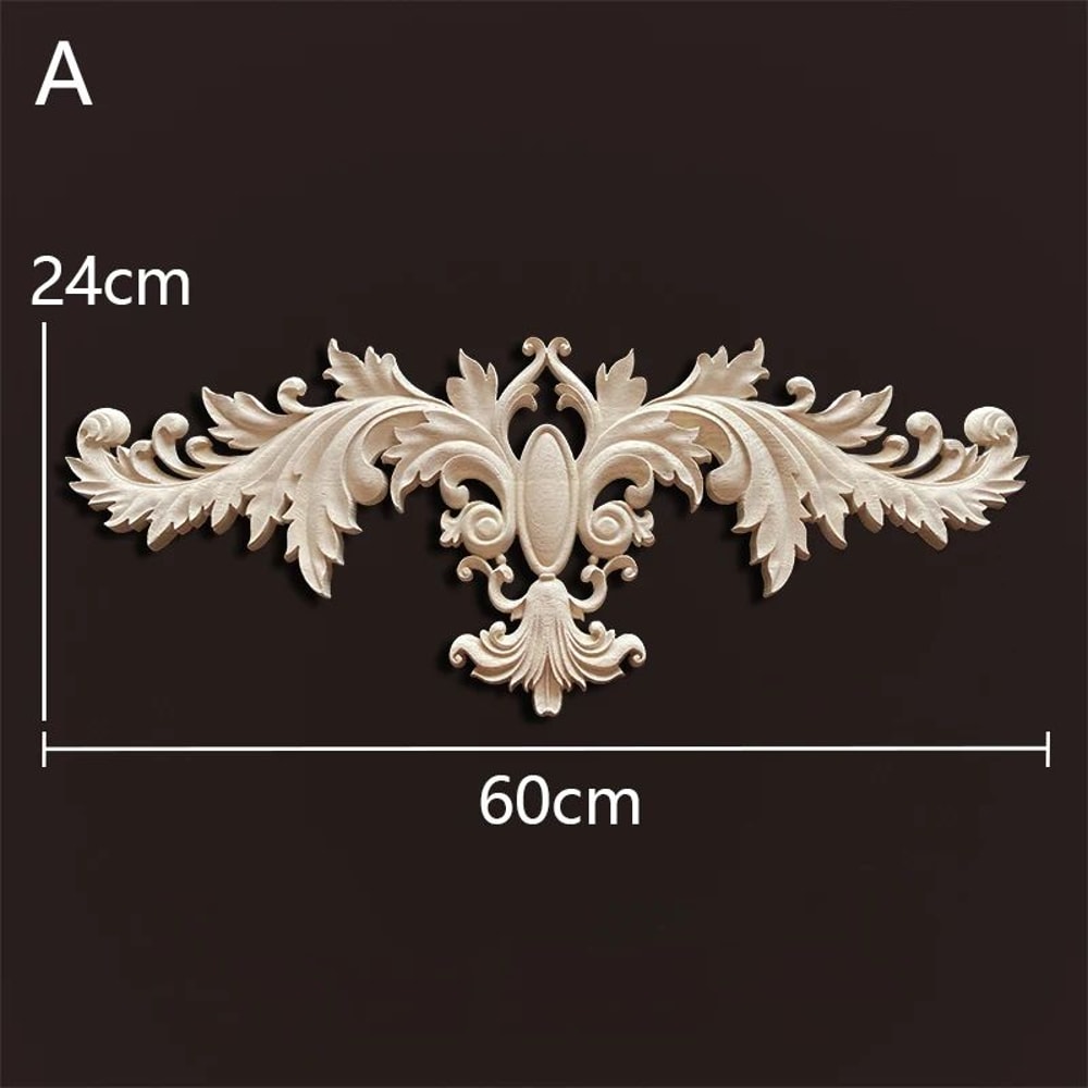 Antique Wood Carved Appliques Onlays Decorative Moulding Wall Furniture Accents 6