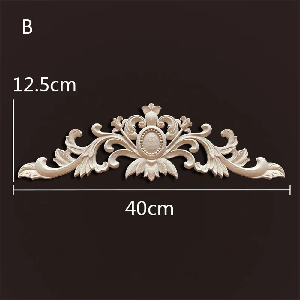 Antique Wood Carved Appliques Onlays Decorative Moulding Wall Furniture Accents 7