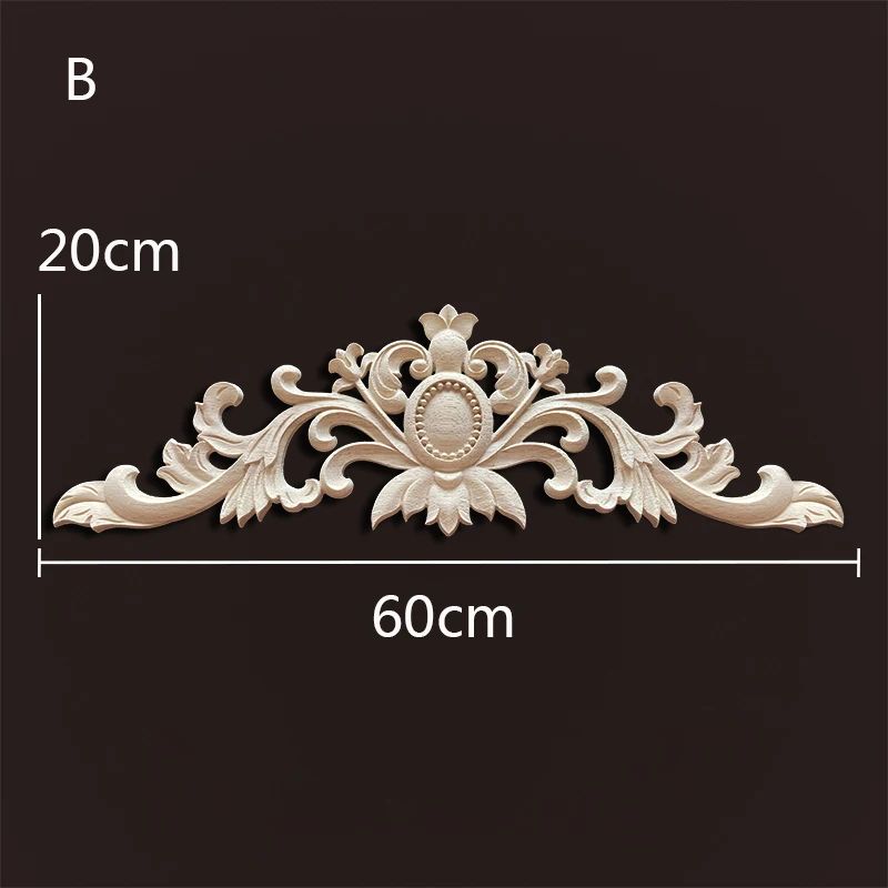 Antique Wood Carved Appliques Onlays Decorative Moulding Wall Furniture Accents 9