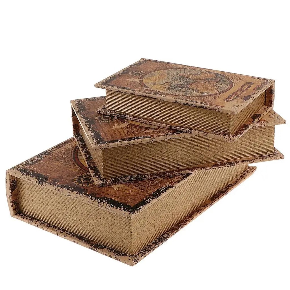 Vintage Faux Book Storage Box Decorative Hidden Organizer For Jewelry Keys Home Decor 4
