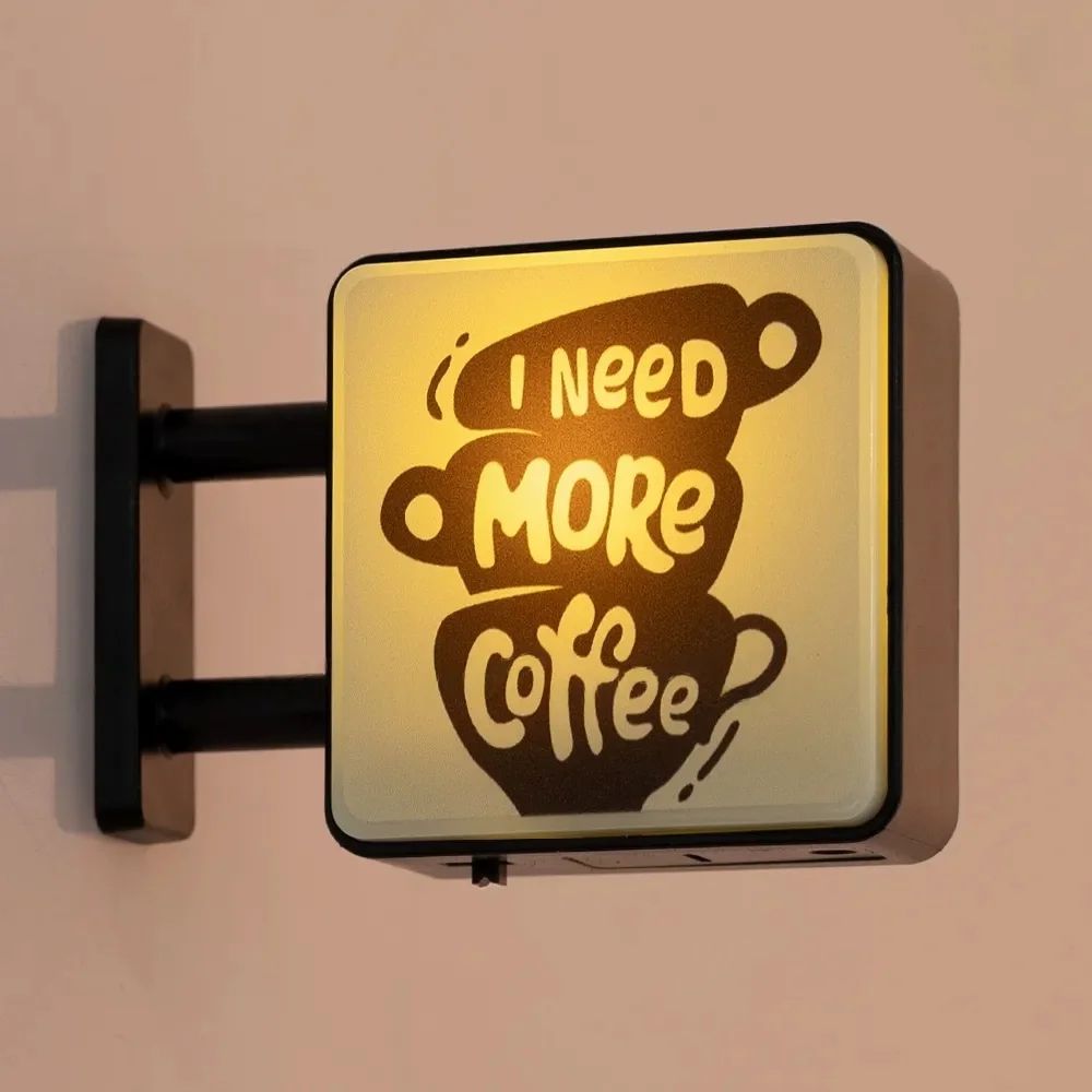 LED Coffee Corner Light Sign Magnet Mini Pegboard Fridge Decor For Cozy Cafe Vibes 8