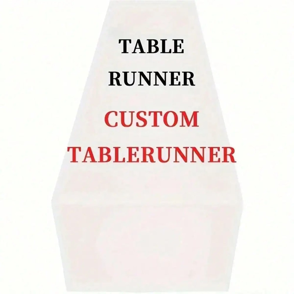 Personalized Linen Table Runner Custom Printed Wedding Holiday Dining Decor 5