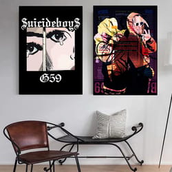 suicideboys vintage canvas poster – hip hop rap album wall art decor