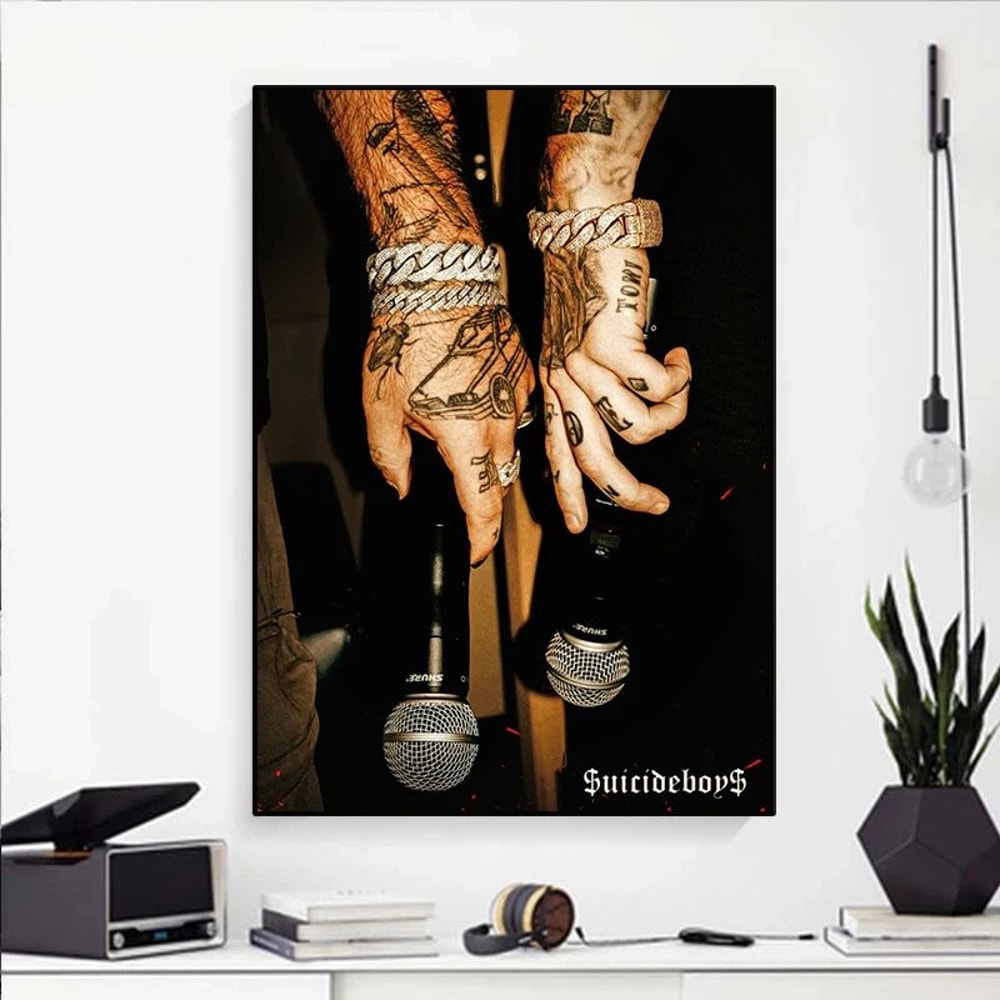 Suicideboys Vintage Canvas Poster Hip Hop Rap Album Wall Art Decor 1
