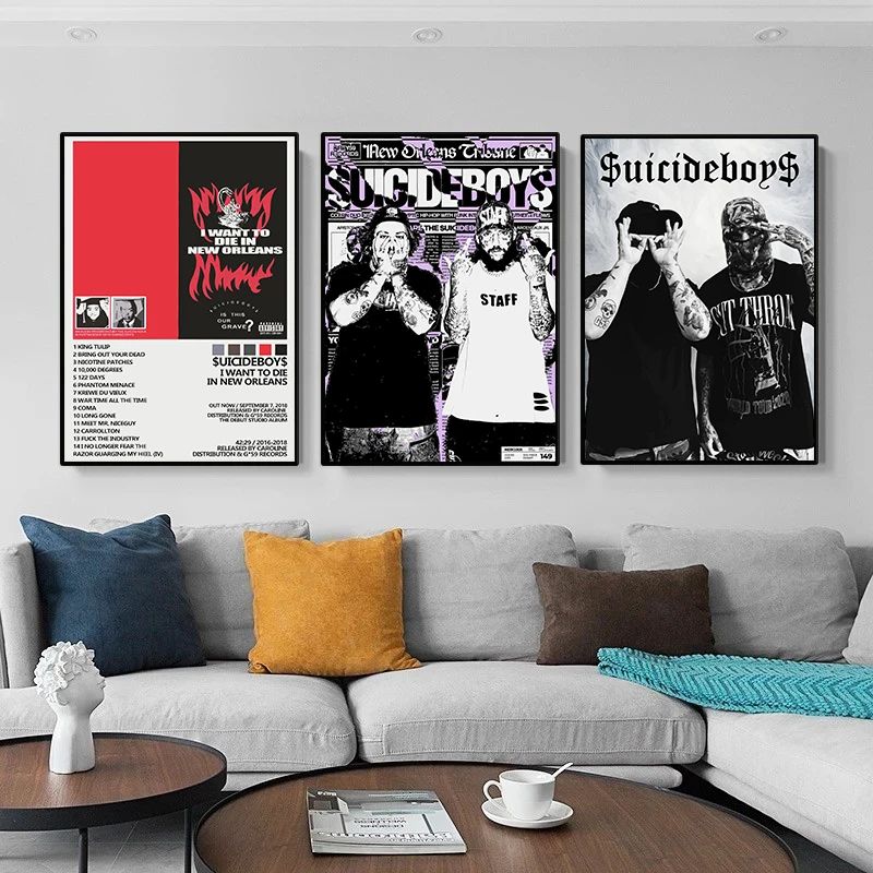 Suicideboys Vintage Canvas Poster Hip Hop Rap Album Wall Art Decor 3