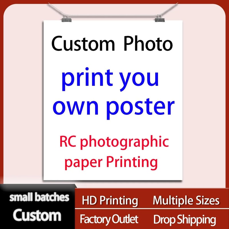 Custom Photo Print Poster Personalized RC Satin Paper Wall Art Gift 5