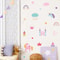 Watercolor Unicorn Fairy Wall Stickers Rainbow Animal Decals For Kids Nursery Room Decor 2
