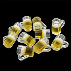 mini resin beer glass set – 10pcs dollhouse miniature cups for table decor