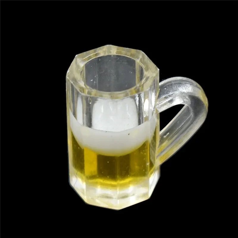 Mini Resin Beer Glass Set 10pcs Dollhouse Miniature Cups For Table Decor 5