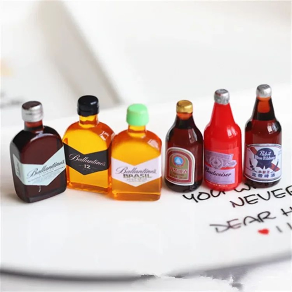 Mini Resin Beer Glass Set 10pcs Dollhouse Miniature Cups For Table Decor 12