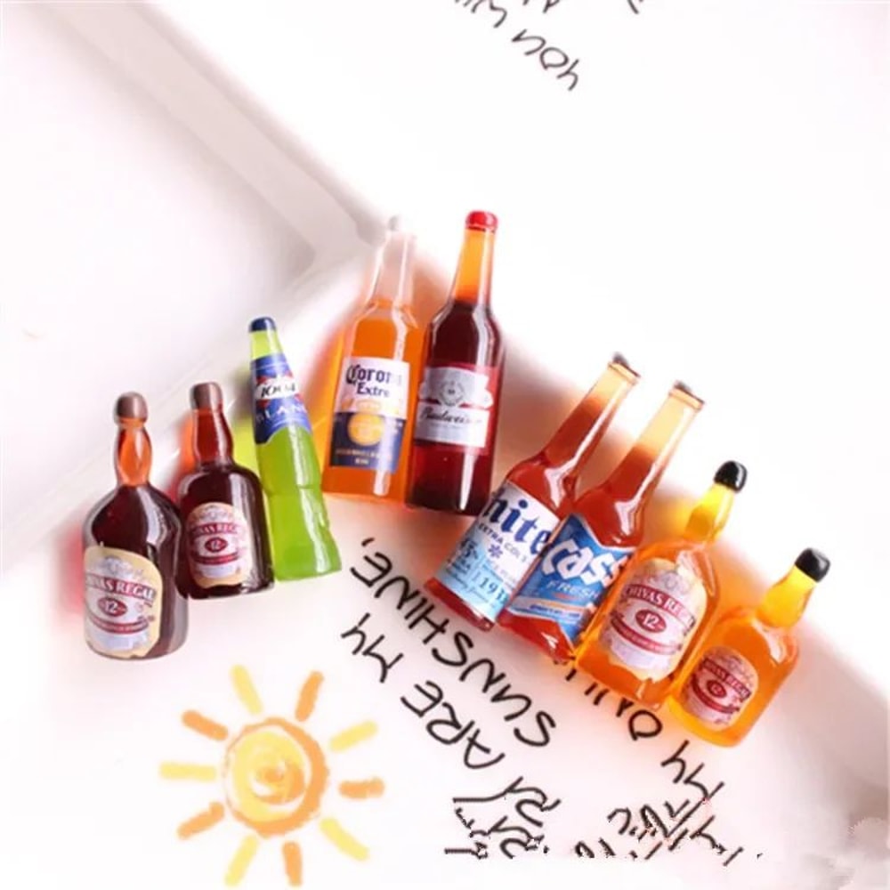 Mini Resin Beer Glass Set 10pcs Dollhouse Miniature Cups For Table Decor 13