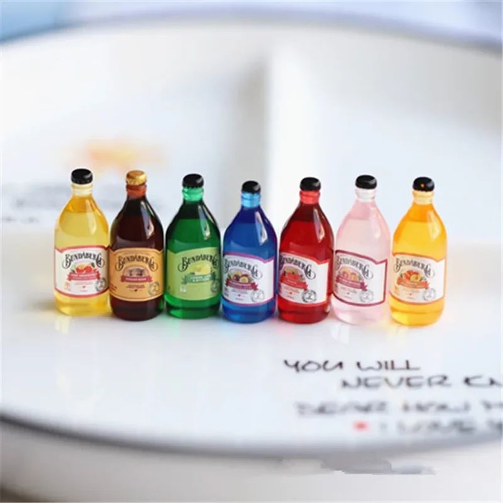 Mini Resin Beer Glass Set 10pcs Dollhouse Miniature Cups For Table Decor 14