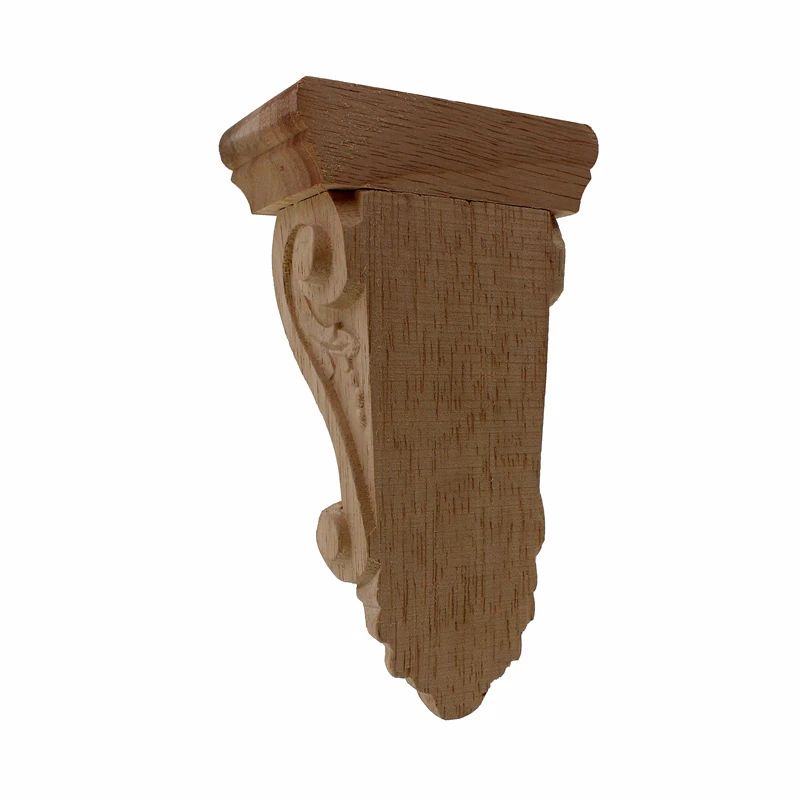 RUNBAZEF Oak Wood Carved Applique European Vintage Floral Furniture Decor 3
