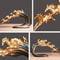 Golden Herd Of Horses Resin Sculpture Luxury Office Home Desk Decor 4