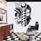 Vintage Barber Shop Wall Sticker Haircut Scissors Comb Vinyl Decal For Salon Door Window Decor 0