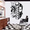Vintage Barber Shop Wall Sticker Haircut Scissors Comb Vinyl Decal For Salon Door Window Decor 0