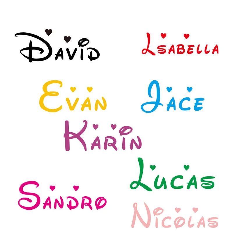 Personalized Kids Name Wall Sticker Custom Nursery Vinyl Decal Room Decor 0