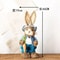 Straw Woven Easter Bunny Decor 18in Handmade Rabbit Garden Home Ornament 9