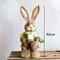Straw Woven Easter Bunny Decor 18in Handmade Rabbit Garden Home Ornament 11