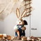Straw Woven Easter Bunny Decor 18in Handmade Rabbit Garden Home Ornament 14