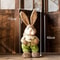 Straw Woven Easter Bunny Decor 18in Handmade Rabbit Garden Home Ornament 15