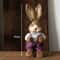 Straw Woven Easter Bunny Decor 18in Handmade Rabbit Garden Home Ornament 17