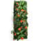 Artificial Rose Grass Wall Panel 16x47in Floral Lawn Decor With Straw Mat Backing 23