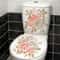 Golden Flower Toilet Lid Sticker Waterproof Vinyl Bathroom Decor Decal 6