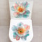 Golden Flower Toilet Lid Sticker Waterproof Vinyl Bathroom Decor Decal 12
