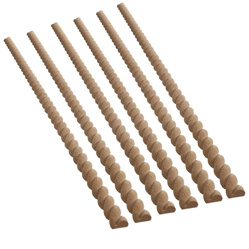 RUNBAZEF Carved Wood Twist Line Decor Decorative Indoor Door Furniture Accent 0