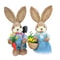 Straw Easter Bunny Figurine Set 14in Spring Rabbit Decor For Home Garden 3