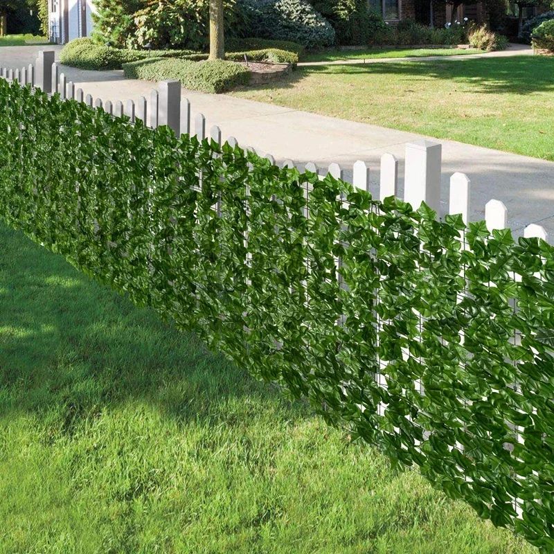 Artificial Ivy Leaf Fence Privacy Screen Expandable Garden Hedge Panel For Balcony Outdoor Decor 0