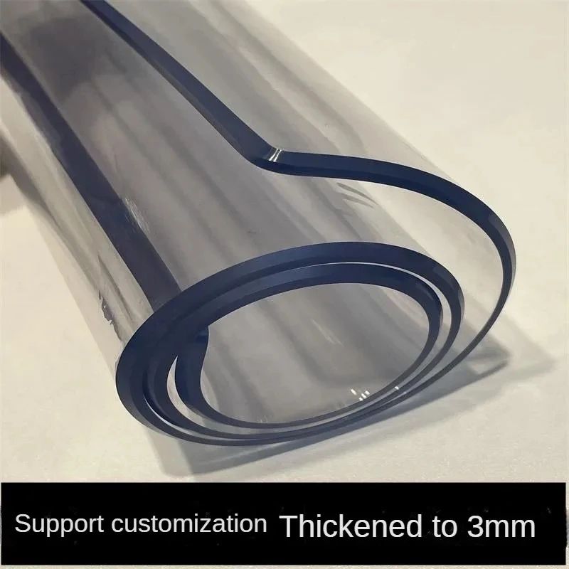 Clear PVC Table Protector Waterproof HeatResistant Soft Glass Table Cover Pad 0