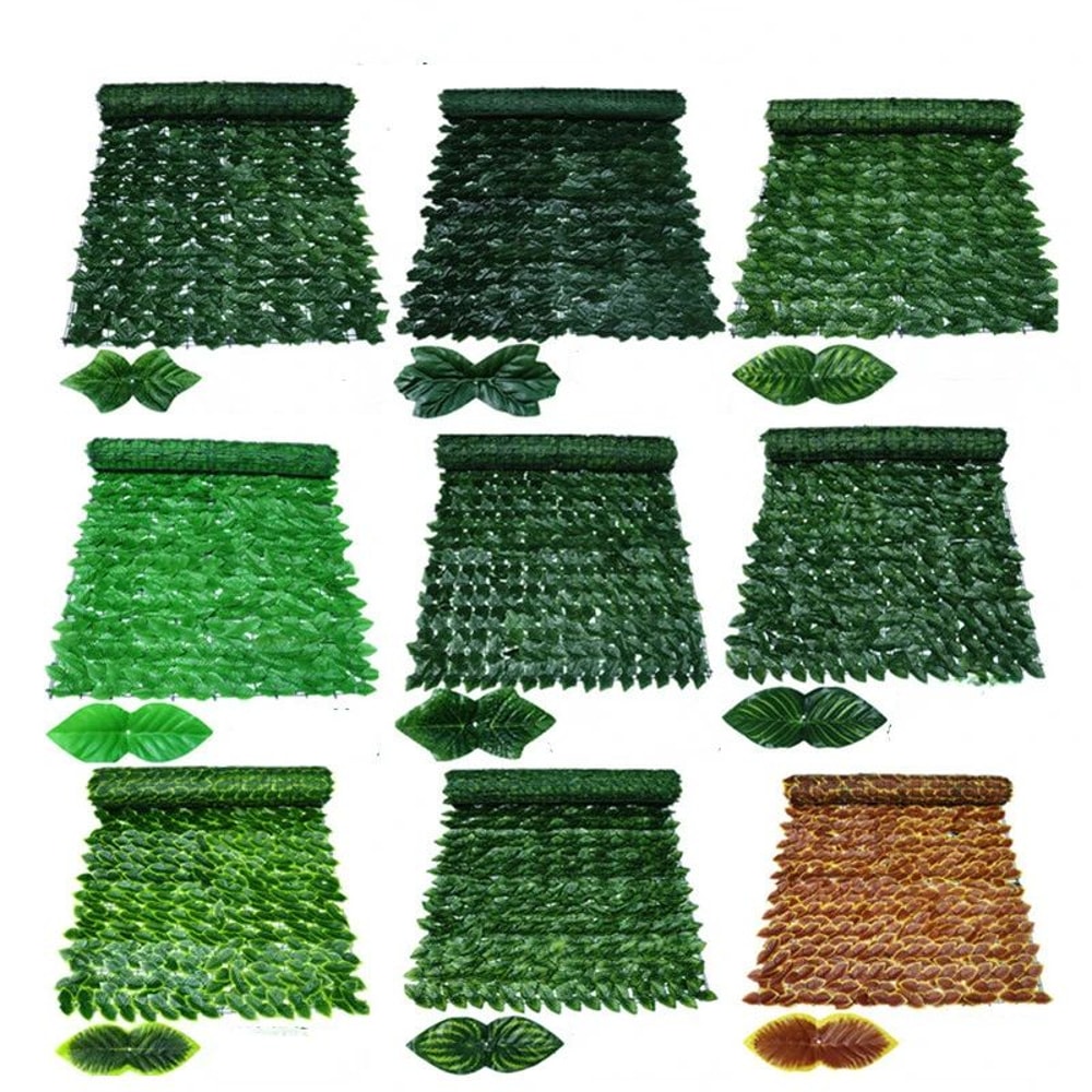 Artificial Ivy Privacy Fence Panel Green Leaf Hedge For Garden Balcony Decor 0