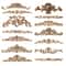 Unpainted Wood Carving Corner Applique Retro Furniture Trim Frame Decor 0