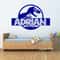 Personalized Dinosaur TRex Wall Sticker Custom Name Jurassic Style Kids Room Decor 0
